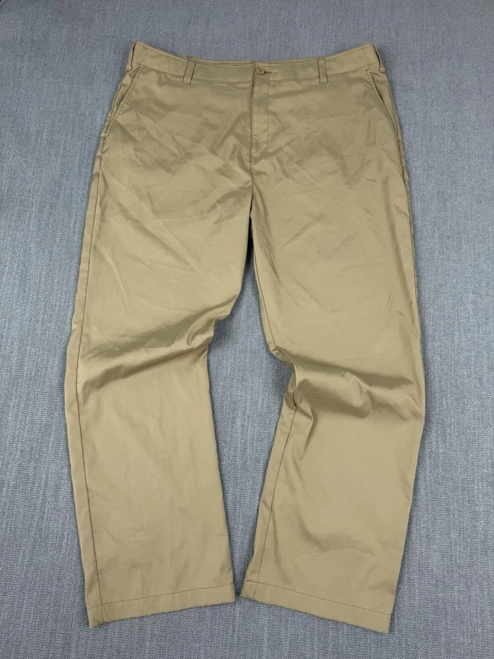 BCG Men’s Khaki Pants 38x30 Stretch Flat Front Golf Casual Performance